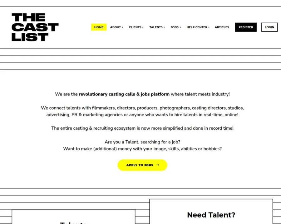 The Cast List — screenshot